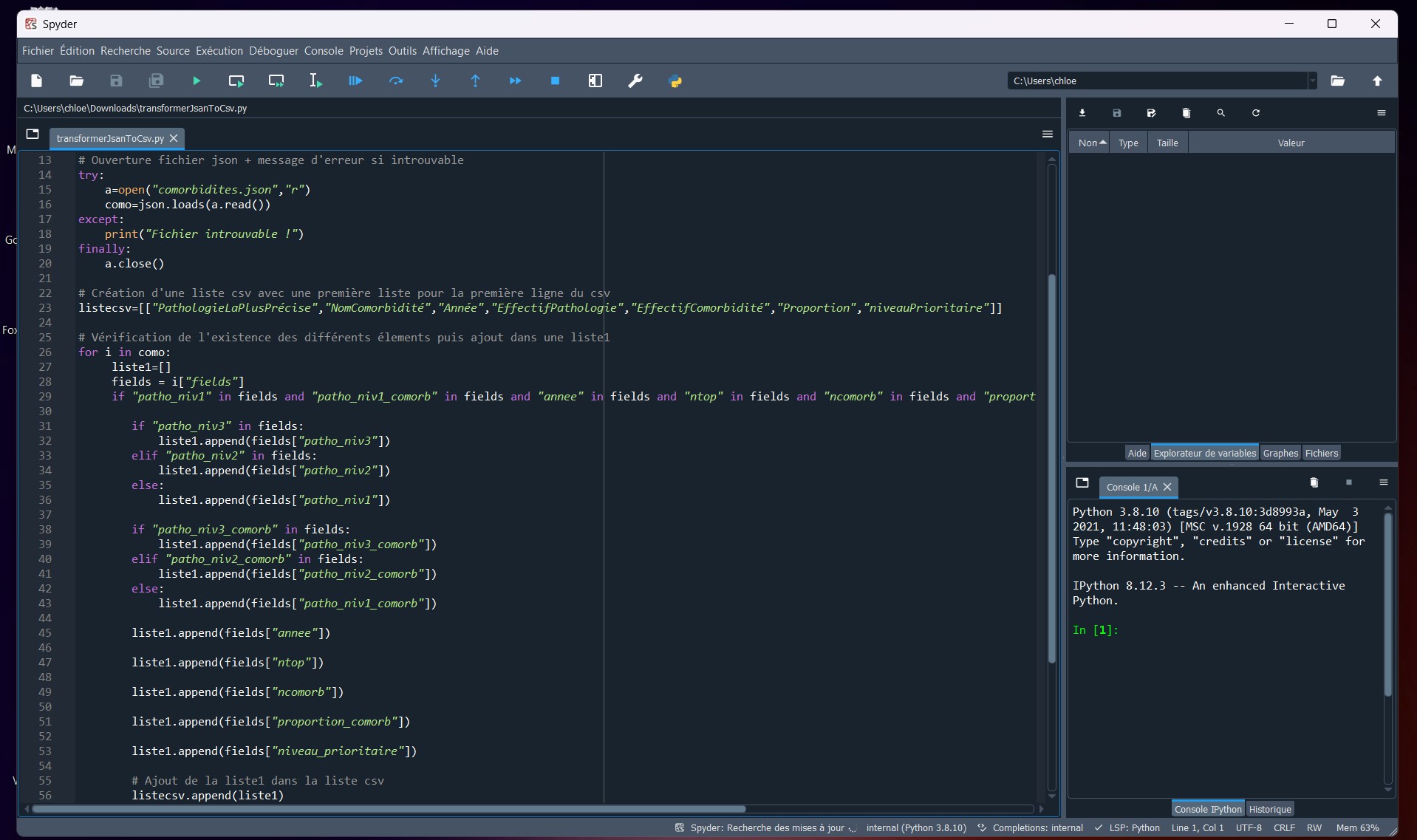 code gestion de fichier